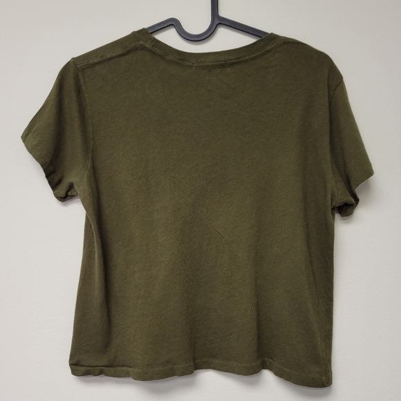 Agolde Linda Boxy Tee Green XS - Picture 3 of 5